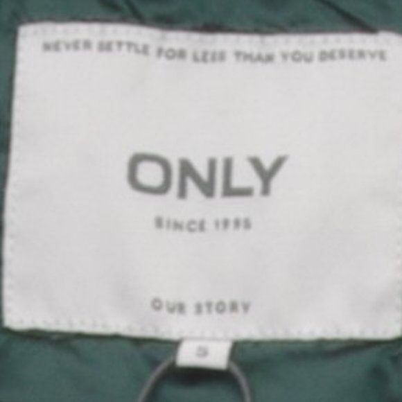 NEW! Scandinavian Pearlized Quilted ONLY Puffer Jacket/ Coat Dark Forest Green,S - Picture 15 of 16